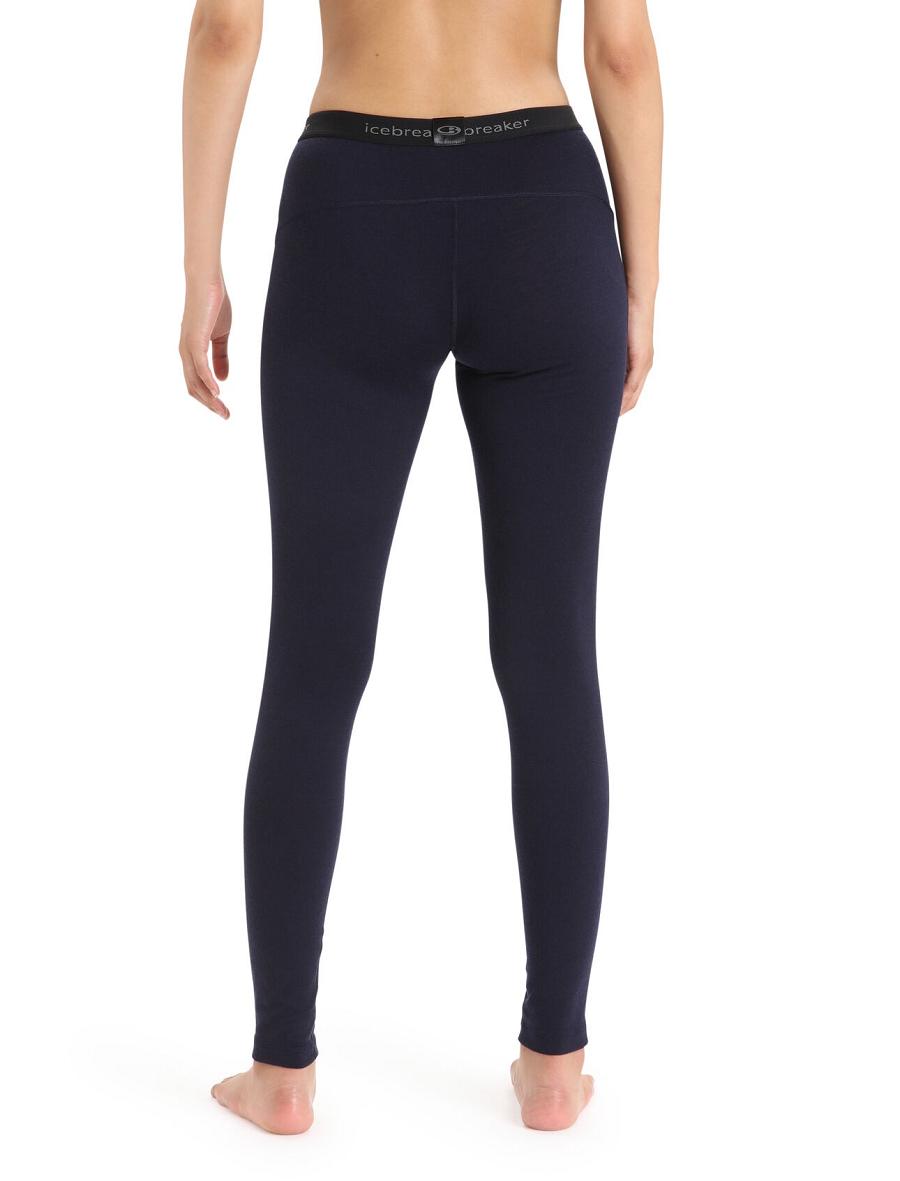 Leggings Icebreaker Merino 200 Oasis Thermal Femme Bleu Marine | FR 1549QMAZ